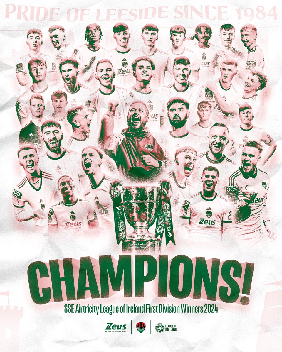 With six games to spare, Cork City are Champions 🏆

#CCFC84 || #LOI