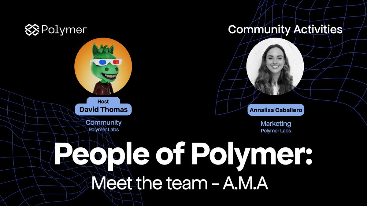 Mark your calendars!

Up next, we have <a href="/Crypto_Annalisa/">Annalisa Caballero 🛜</a> on P̵e̵o̵p̵l̵e̵ Girlboss of Polymer, who famously

- Sold her company in Peru to pursue a Master’s degree in the US
- Founded a LatAm women’s crypto empowerment group
- Writes, designs, and edits our marketing output