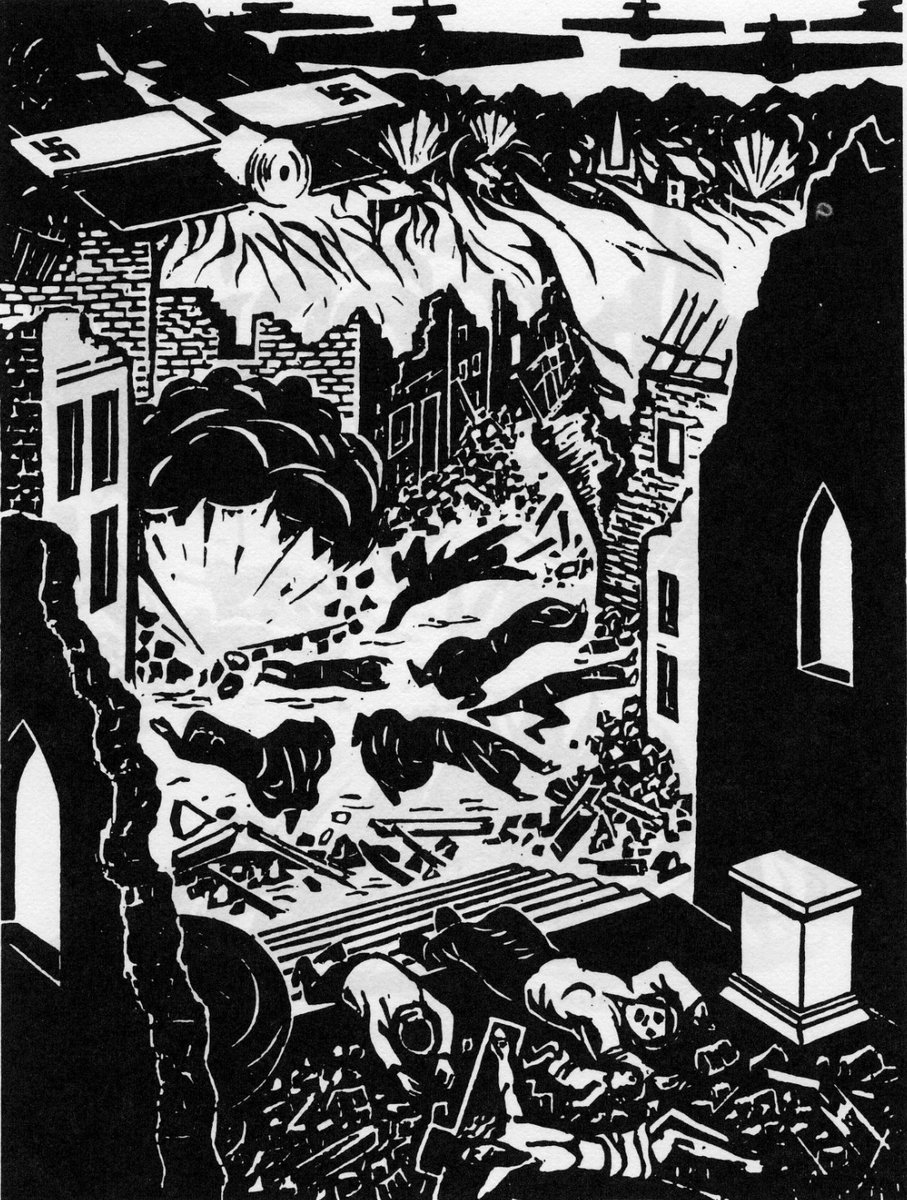 Heinz Kiwitz, The Bombing of #Guernica, 1937., image size:907x1200