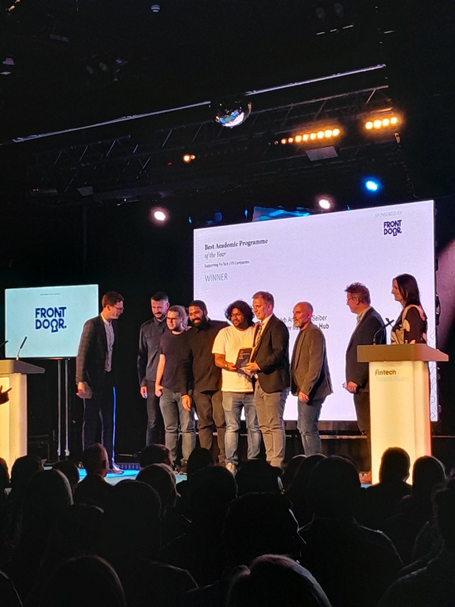 FinTech Awards Wales (@fintechwales) on Twitter photo Our next award is Best Academic Programme of the year 2024, this award is kindly sponsored by <a href="/frontdoorcomms/">Front Door Communications</a> Congratulations to our winner Cyber Innovation hub #fintechawardswales Our next award is Best Academic Programme of the year 2024, this award is kindly sponsored by <a href="/frontdoorcomms/">Front Door Communications</a> Congratulations to our winner Cyber Innovation hub #fintechawardswales
