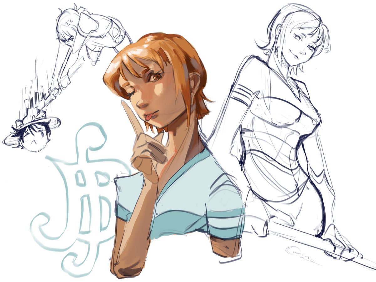 pre timeskip nami sketches because i love her sm 

#art #artmoots #onepiece #nami