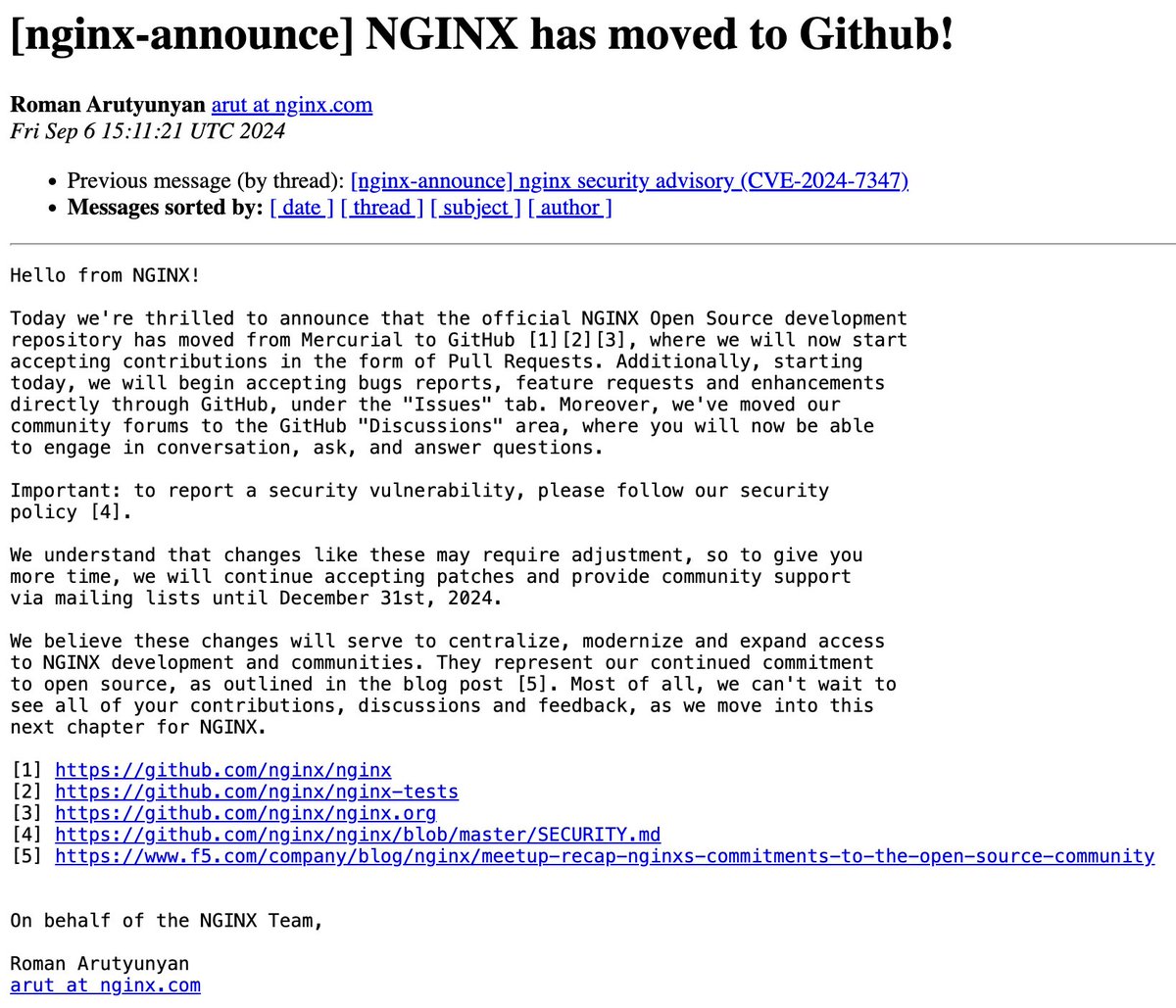 notice for enthusiasts of @nginx https://t.co/xZuhUScl1C