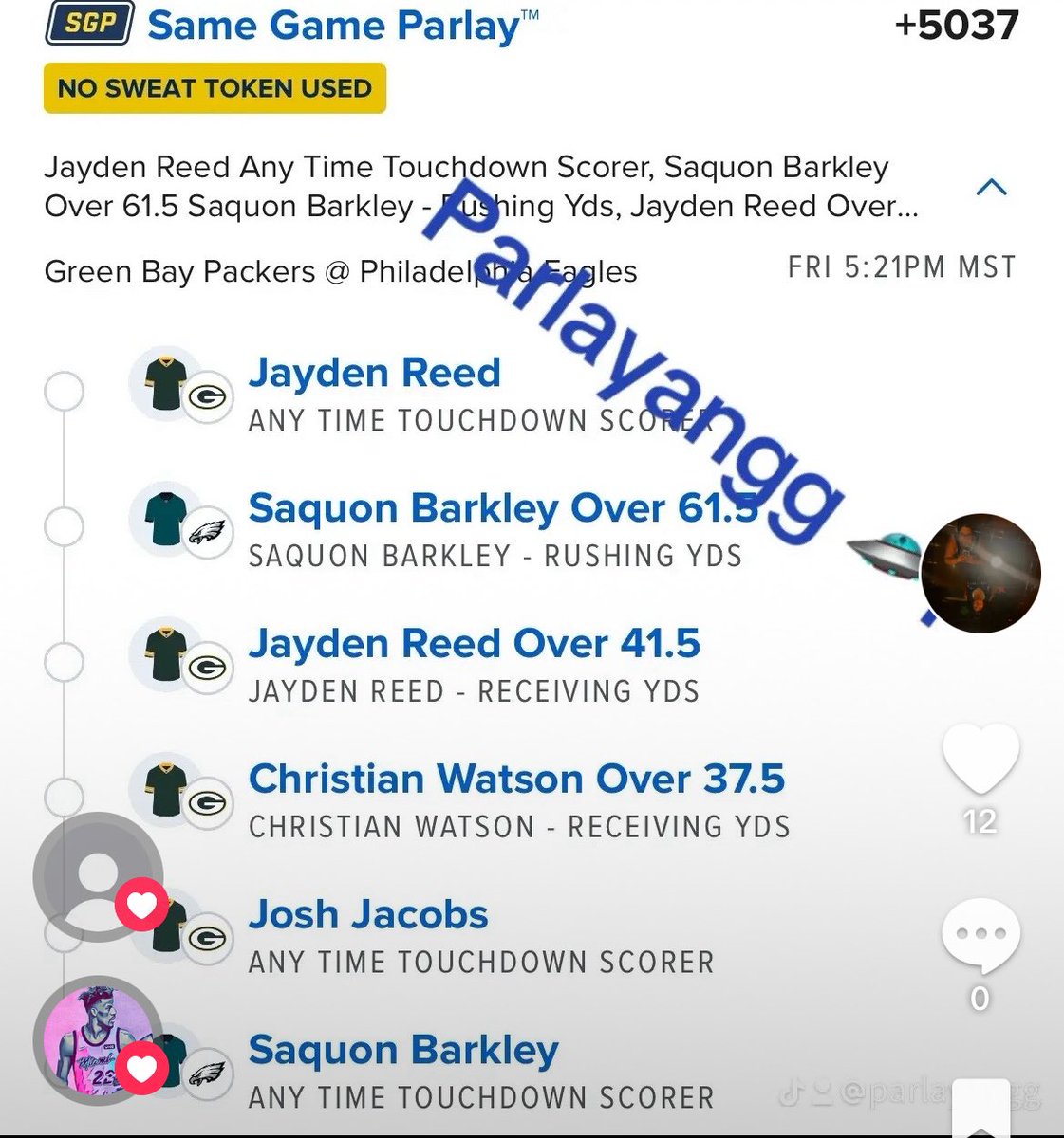 angieedoee_'s tweet image. Posted this yesterday on TikTok #Fanduelparlay #igotme