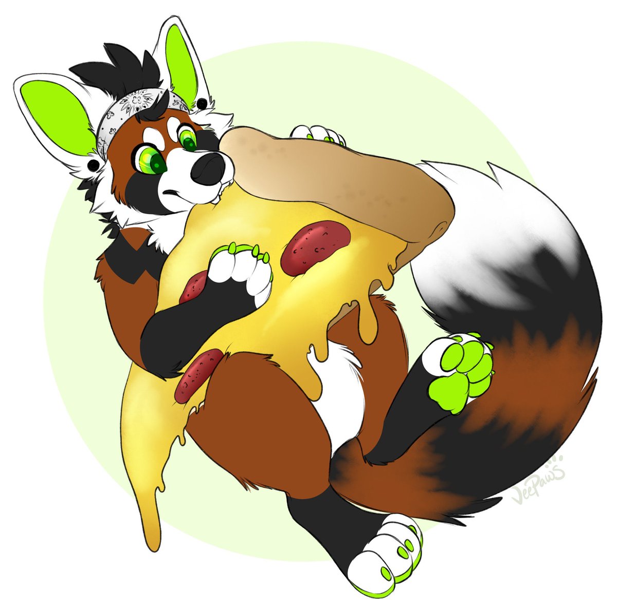 pasteldogteeth's tweet image. not to be a broken record, but FUCK i love this little dude so much. his badges are displayed at my little furry work station, and just having him hanging around hypes me up so much to create. his furs may have also been sourced and on the way, YIPPEE💚💚

rad art by @VeePaws!!