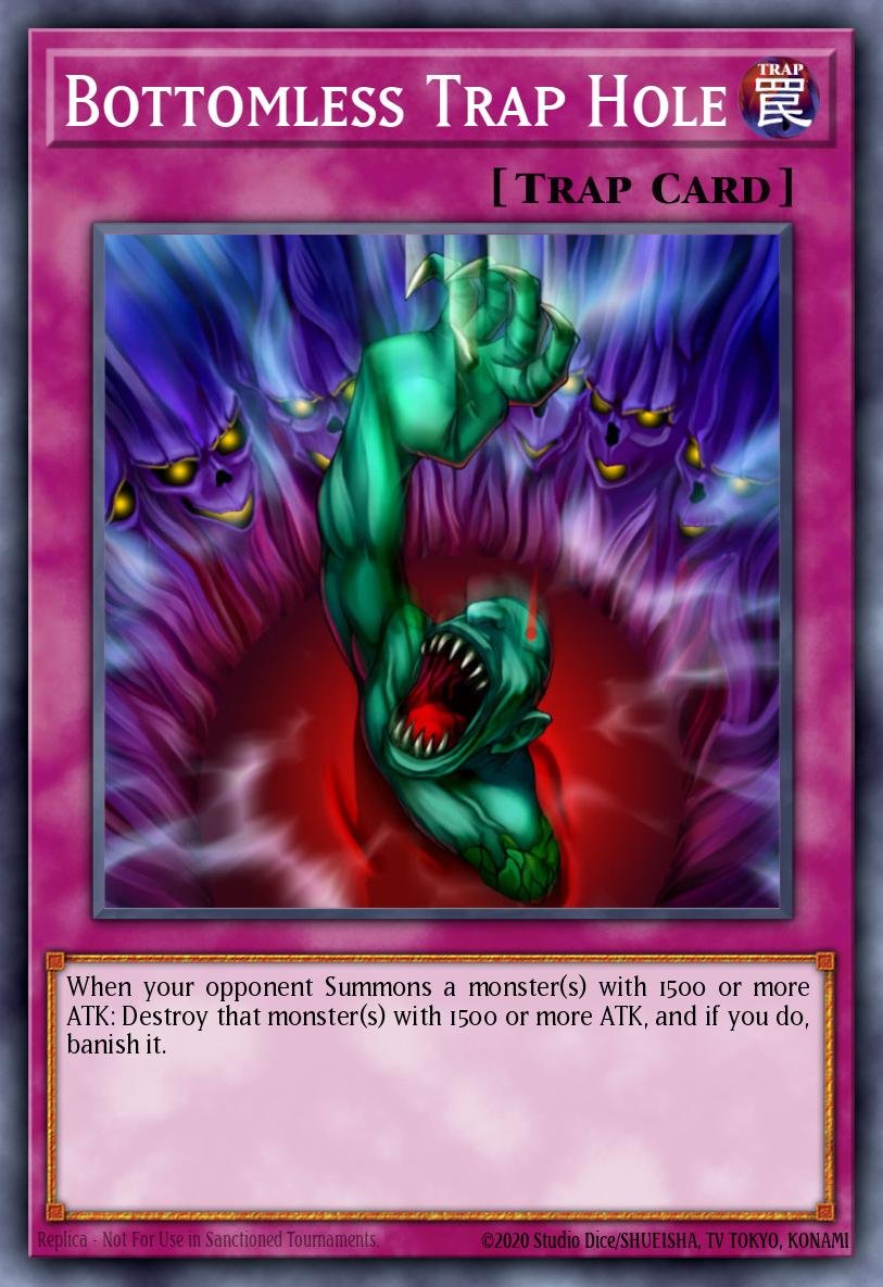 every_ygocard's tweet image. Bottomless Trap Hole