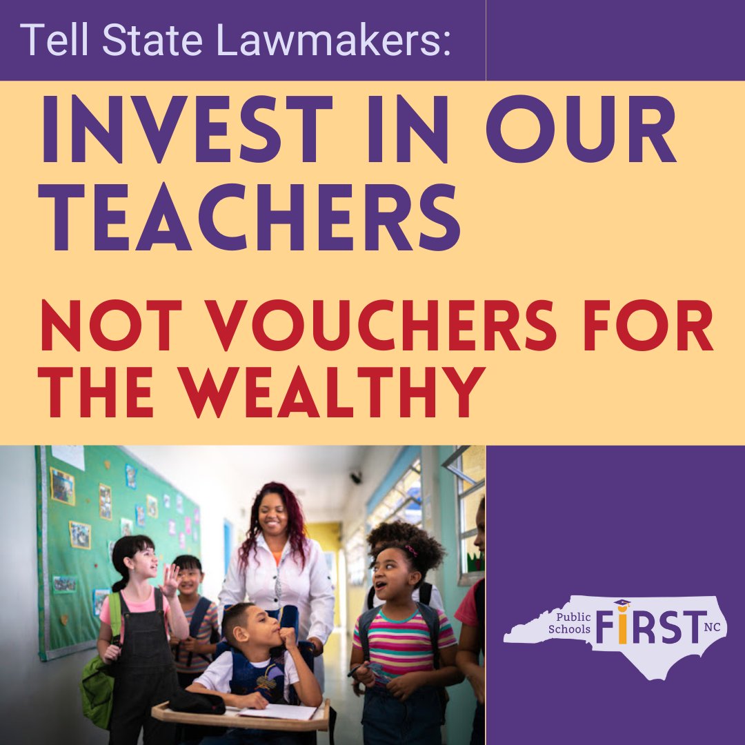 The House and Senate are poised to increase voucher funding AGAIN when they return to Raleigh on Mon. Can you think of better ways that $248 MILLION should be spent than on private tuition for wealthy families? Let us know. CONTACT your legislators! #nced #ncpol #ncpublicschools