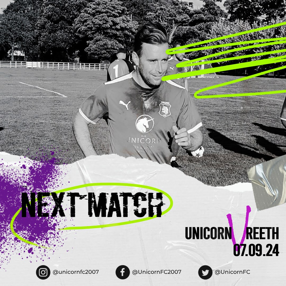 NEXT MATCH - Tomorrow we have our first home fixture of the season, welcoming Reeth to Wavell Road in a 2pm KO #uni #unicornfc #cheeseleague #nextmatch #grassroots