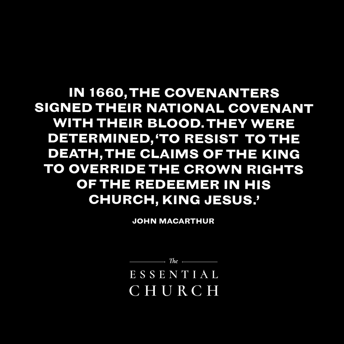 The government is taking control. They want to take control of absolutely everything. The Church has become the main enemy of the government. Nothing new.  - John MacArthur

👉 essentialchurchmovie.com