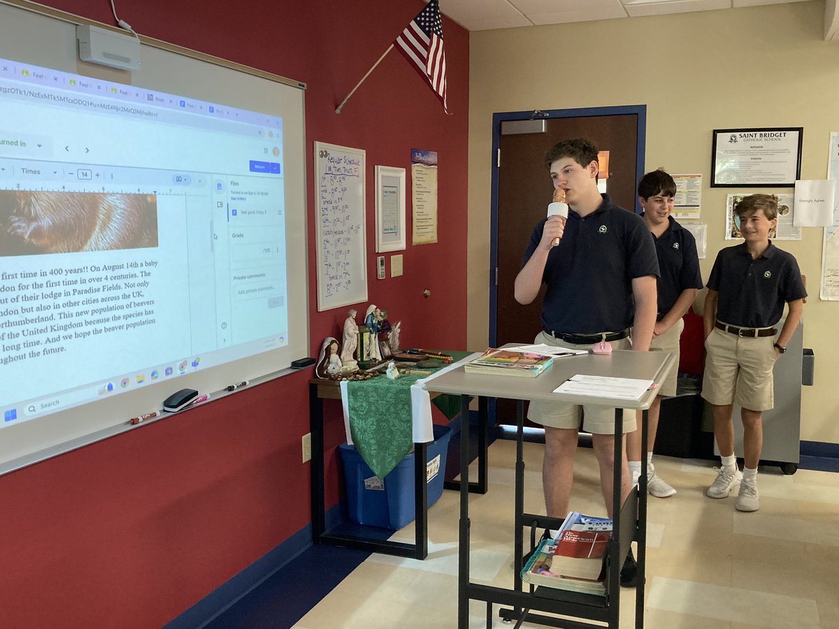 Watching the news everyday can be anxiety inducing these days. So I have instated “Feel Good Fridays” this year in Journalism class where students find a positive news story and report on it live for the class every Friday 🤗🎤🙌#teacherlife #medialiteracy