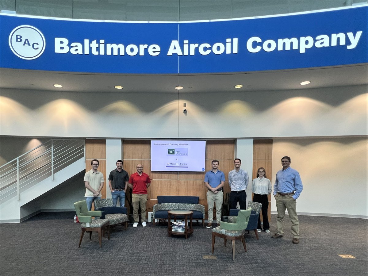RMF Engineering, Inc (@rmfengineering) on Twitter photo Thank you <a href="/CoolingIsBAC/">Baltimore Aircoil</a> for hosting members of #rmfengineering's Chilled Water group at your Global HQ to learn about the latest innovations in the heat rejection industry and help our next generation of #engineers gain practical experience on the job!
#rmf #coolingsolutions Thank you <a href="/CoolingIsBAC/">Baltimore Aircoil</a> for hosting members of #rmfengineering's Chilled Water group at your Global HQ to learn about the latest innovations in the heat rejection industry and help our next generation of #engineers gain practical experience on the job!
#rmf #coolingsolutions