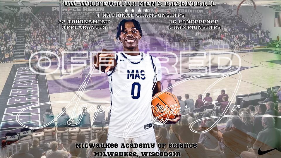 After amazing visit and conversation with <a href="/UWWCoachWicks/">Jarod Wichser</a> I’m blessed to receive an offer from UW-Whitewater⚪️🟣 #Gowarhawks