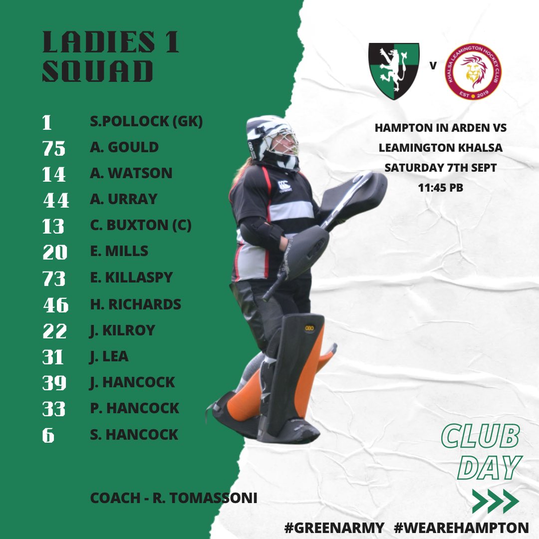 Club Day tomorrow! Big games at the Fortress and food provided by <a href="/twistedkitchen3/">Twisted Kitchen</a> #WeAreHampton #GreenArmy