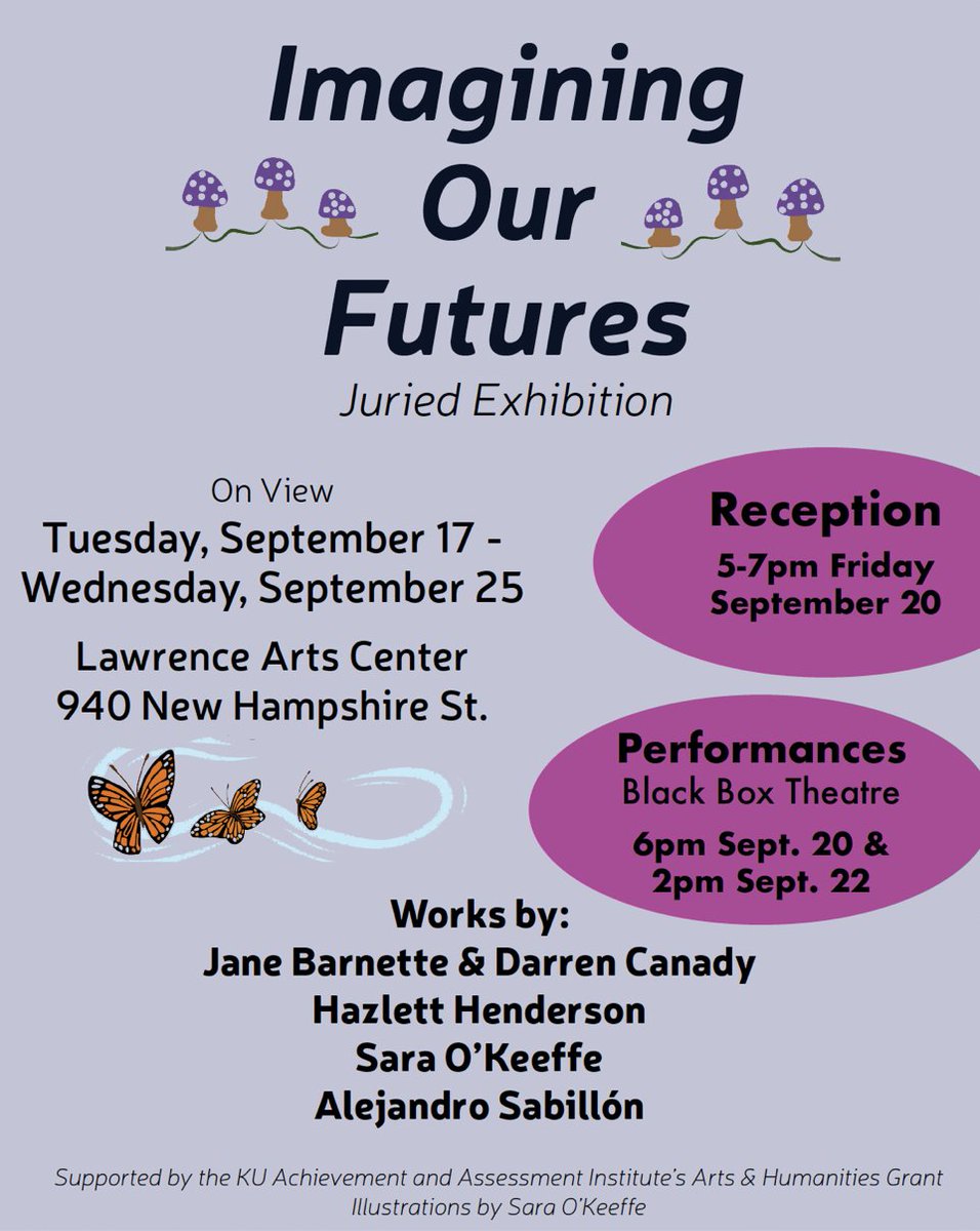 🎨 Excited to announce the Imagining Our Futures: A Community Art Exhibition on Fri, Sept 20, 5-7 pm at the Lawrence Arts Center!

Join us for an evening of art, storytelling, and community, featuring works inspired by AfroRithm Futures Group sessions! 🌍