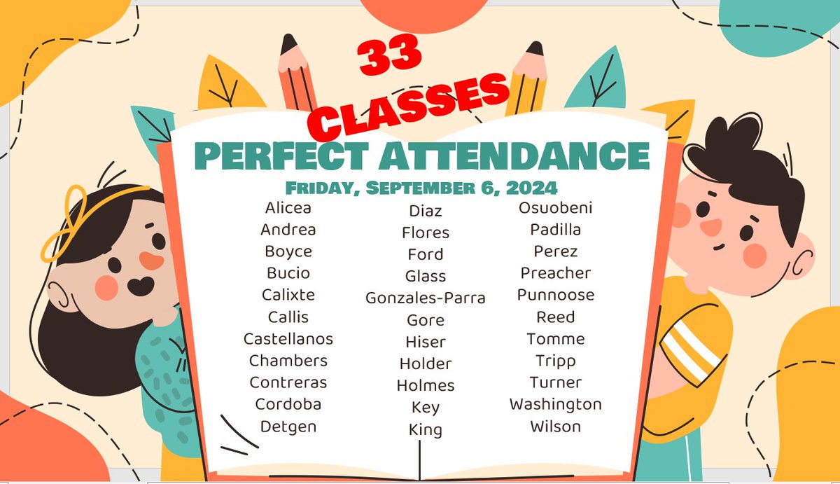 Thirty-three (33) classes with perfect attendance today! See you Monday for another great week of learning! Have a great weekend, Sharks! <a href="/schmalzsharks/">Schmalz Elementary</a> <a href="/katyisd/">Katy ISD</a> #Attendancematters