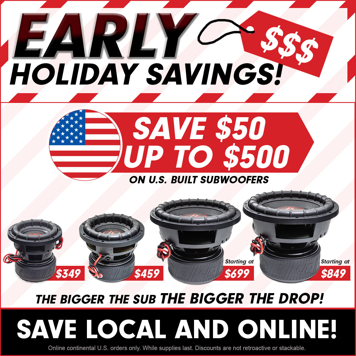 We've got a SUPER sale on our Made in USA Subwoofers! Savings available at your local dealer and online! 

📷 ddaudio.com/find-a-dealer
📷shop.ddaudio.com

#ddaudio #caraudio #subwoofer #madinusa #bass