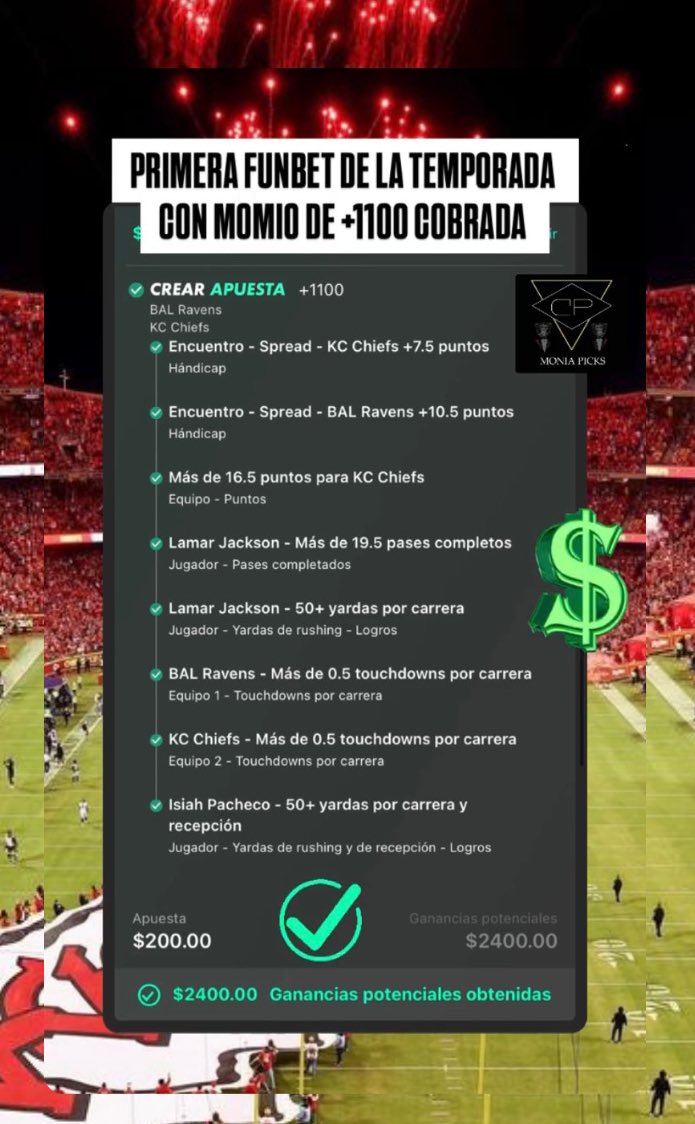 YA ARRIBA EL FREE PICK DEL DÍA DE HOY BANDA 👨‍🍳🔥🏈

Lo encontrarás en nuestro grupo gratuito de apuestas: t.me/moniapicks

Déjame tu ♥️ si te jalaras !!