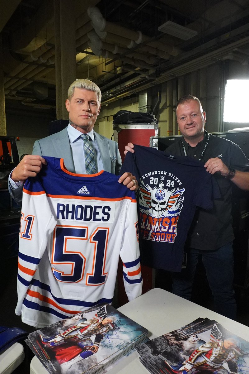 Cody Rhodes (@codyrhodes) on Twitter photo Thank you to the lovely people at <a href="/RogersPlace/">Rogers Place</a> for the <a href="/EdmontonOilers/">Edmonton Oilers</a> Jersey ❤️ #SmackDown Thank you to the lovely people at <a href="/RogersPlace/">Rogers Place</a> for the <a href="/EdmontonOilers/">Edmonton Oilers</a> Jersey ❤️ #SmackDown
