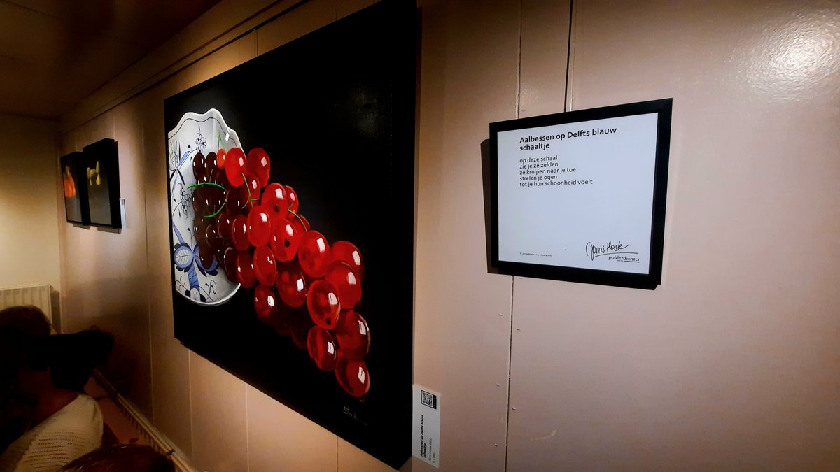 Vanavond aanwezig mogen zijn bij opening van de expositie van kunstschilderes Elma Hoste in het Arto Theater (Schoonhoven) door Kirsten Jaarsma, wethouder Cultuur van Krimpen a/d IJssel. De opening werd verrijkt met poëzie van polderdichter Jorris Hoste. elmart.nl