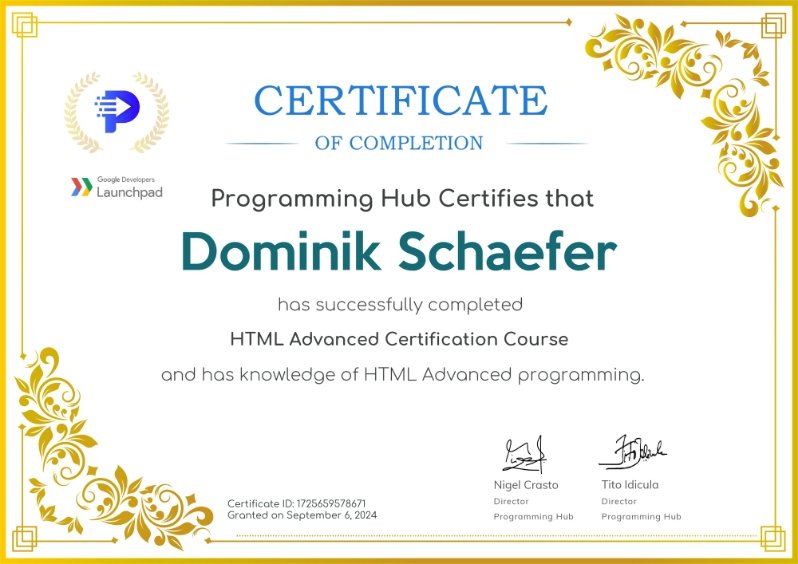 DoDoLinski's tweet image. #ProgrammingHub #Certificate #HTMLAdvanced #HTML5 #WebsiteDevelopment #WEBDESIGN #LEBENSLANGESLERNEN