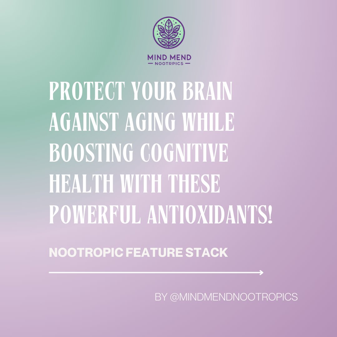 mindmendnootrop's tweet image. 🚀 Upgrade Your Mind! 🧠✨ Keep your brain youthful and your thoughts crystal clear with our top-tier Nootropic Stacks. They&apos;re packed with mighty antioxidants designed to safeguard your gray matter against the test of time. Why just age when you can age smartly?