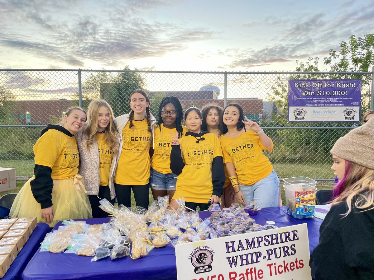 MrsErfortHHS's tweet photo. Go Gold was a success! Thank you to all the volunteers who were so amazing this week! I couldn’t have done it without you! We will have a total for sales on Monday! 💛🎗️ https://t.co/Rz8YRfN9Cz