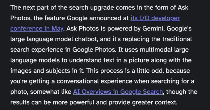 Google Photos Is Getting a Gemini Infusion to Power Its Search https://t.co/RM4537ugLz https://t.co/