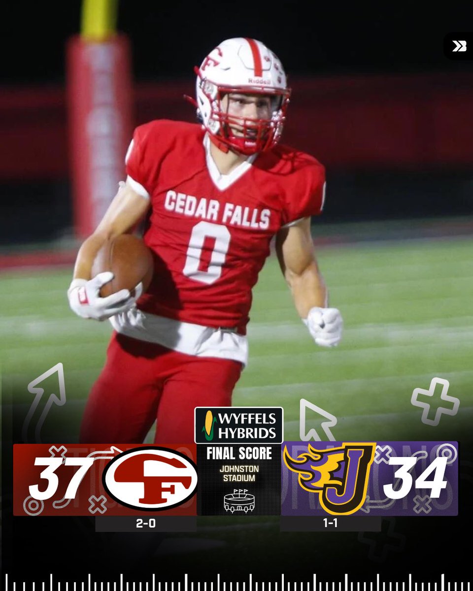 🚨TRIPLE OVERTIME FINAL🚨

CEDAR FALLS DEFEATS JOHNSTON 37-34 😳

WHAT A WIN FOR THE 2-0 TIGERS 🔥

📸: WCF Courier