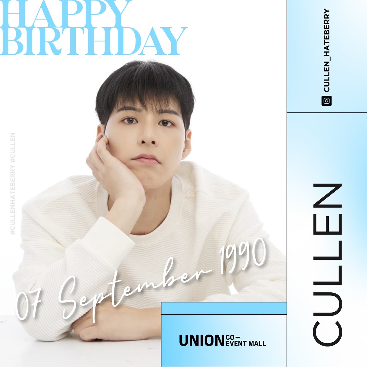 HAPPY CULLEN DAY 🫶🏻🎂
มีความสุขมากๆนะคัลแลน เดินทางปลอดภัยทุกที่ที่ไปเลยนะ🩵 โลกที่มีคัลแลนทำให้เราใจฟู~😚

#คัลแลน
#CullenHateBerry
#Cullen
#HappyCullenDay0709
#UNIONMALL #UNIONCOEVENTMALL
