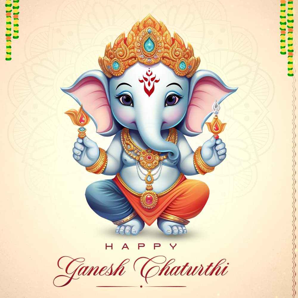“सिद्धिबुद्धिप्रदातारं श्रीगणेशं नमाम्यहम्।“
गणेश चतुर्थी की शुभकामनाएं 🙏🏻

#GaneshChaturthi #GanpatiBappaMorya