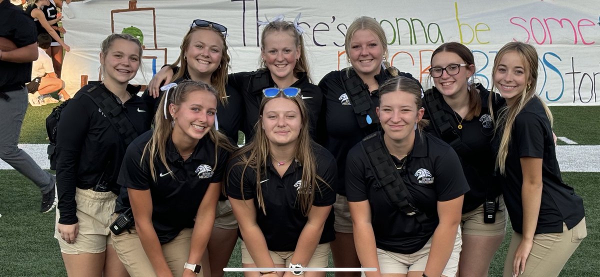 My crew this Friday night. These kids get here early and stay late helping taking care of our athletes.   Could not ask for a better group of kids.