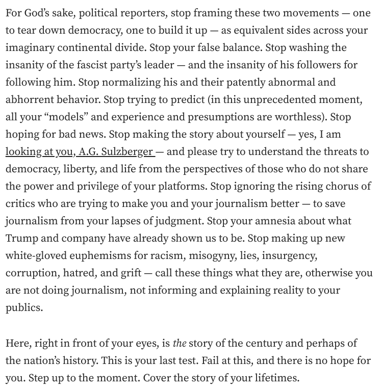 My plea to journalists about covering this unprecedented grand coalition in America: