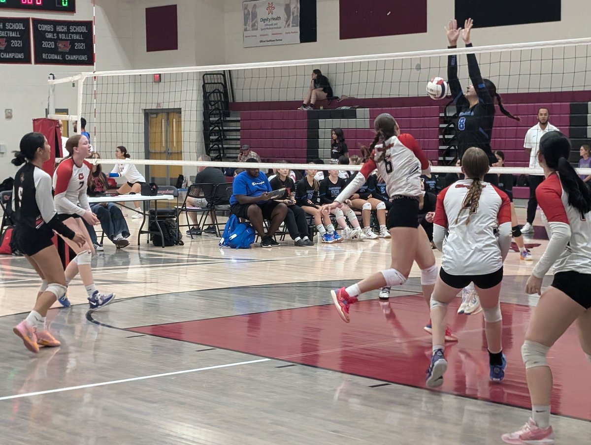 Watching the Sunset on Summer volleyball tournament <a href="/combshighschool/">Combs High School</a>.  Great to see so many schools here.  Great competition and great sportsmanship.  What high school sports is all about.  Good luck Combs.