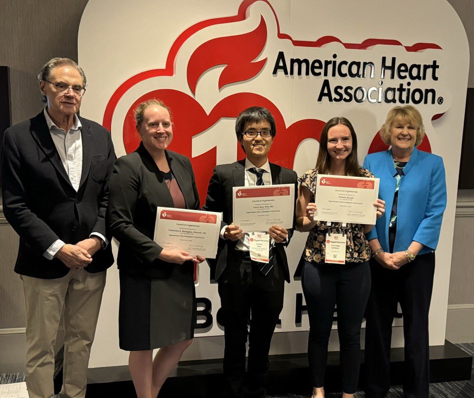 Huge congratulations to my graduate student Victoria Vernail <a href="/vicinneuro/">Victoria</a> for receiving the AHA Hypertension New Investigator Travel Award. She is amazing !!! Come check out her talk tomorrow afternoon in the brain mechanisms session from 1:30-3:00pm. <a href="/CouncilonHTN/">Council on Hypertension</a>