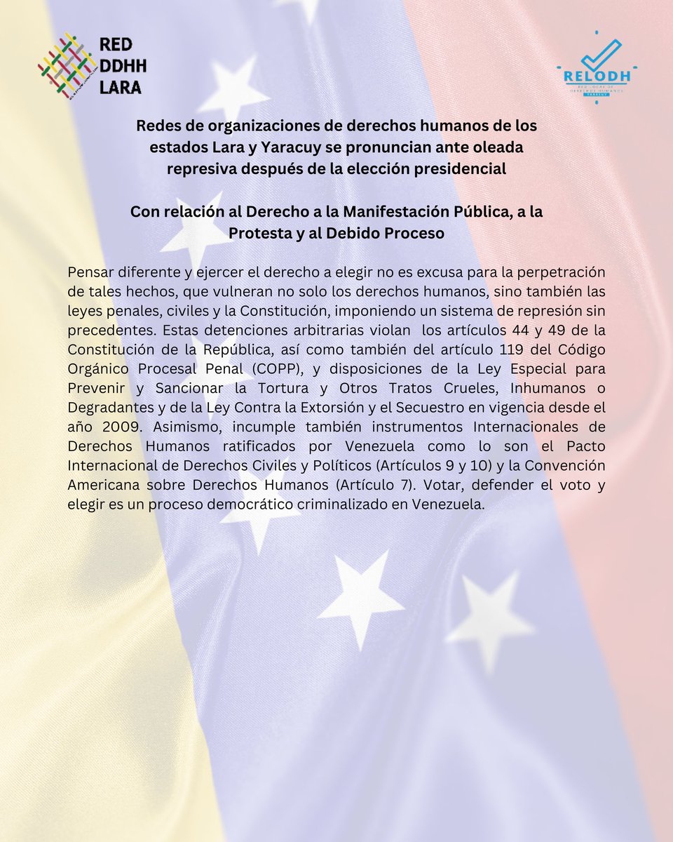 Red Local de Derechos Humanos del Estado Yaracuy tweet media