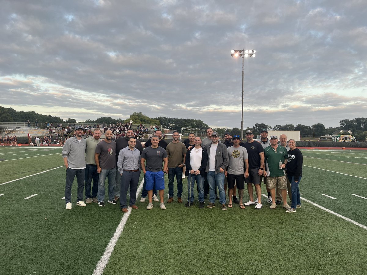 Alumni night...honoring our 2004 Undefeated Championship team.