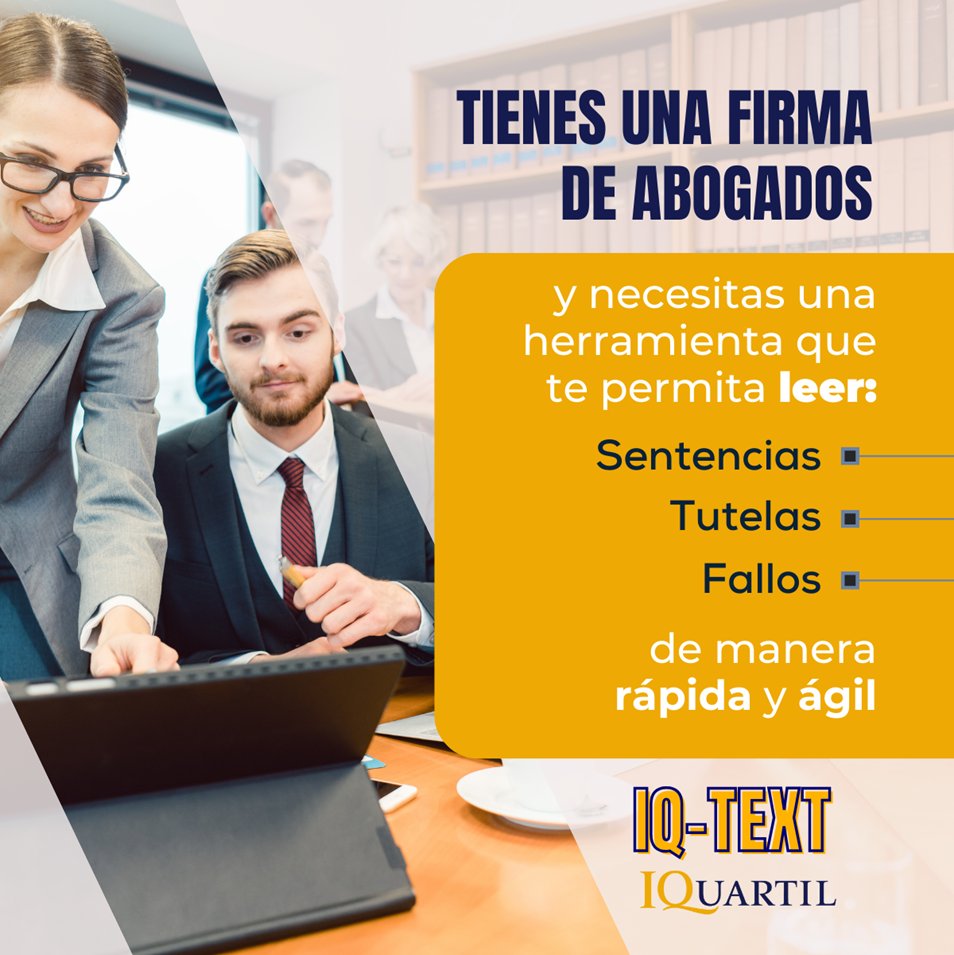 IQ-Text te permite saber de manera fácil y rápida si dos o más tutelas son similares para que hagas una apreciación de cual será el resultado del proceso.
#cienciadedatos #analitica #analiticadetexto