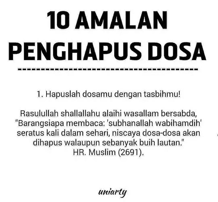 DiaraFathiya's tweet photo. 10 AMALAN PENGHAPUS DOSA✨ https://t.co/uSixNm6Vwf