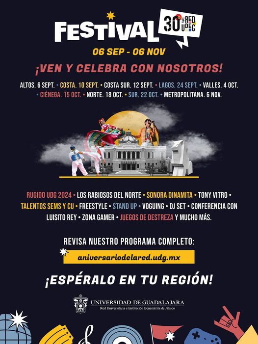 UDGPlus's tweet image. Celebra con nosotros los #30Años de la #RedUdeG 🦁❤️, consulta las actividades que realizamos para ti aniversariodelared.udg.mx

¡No te los puedes perder!

#YoSoyUdeG