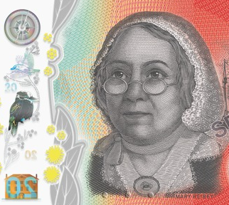 AustAnglican's tweet photo. Here's the updated version of her banknote portrait, for today's #230years anniversary (7 September 1794) of Mary Reibey's marriage. The ceremony presumably took place in Johnson's own wattle-and-daub church. Mary only went back to England once, generating this curious anecdote: https://t.co/ycn7snh8K9