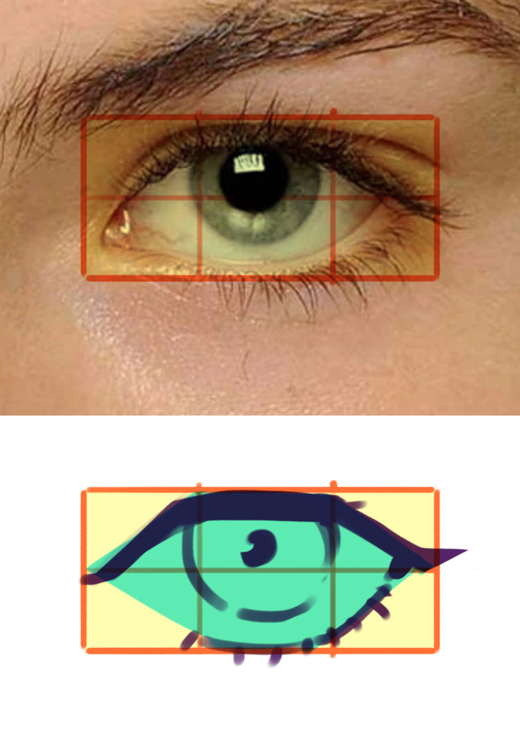 PT_CROW's tweet image. Drawing eyes with shapes 1