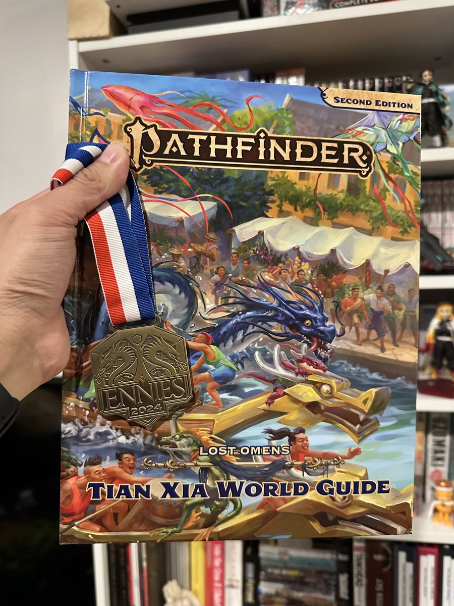 Daniel Kwan is mostly on Bluesky (@danielhkwan) on Twitter photo Check out what arrived in the mail! A gold <a href="/ENnies/">ENNIE Awards</a> award that the Tian Xia World Guide team won for “best setting”! <a href="/paizo/">Paizo</a> <a href="/toriariaria/">James Case</a> Check out what arrived in the mail! A gold <a href="/ENnies/">ENNIE Awards</a> award that the Tian Xia World Guide team won for “best setting”! <a href="/paizo/">Paizo</a> <a href="/toriariaria/">James Case</a>