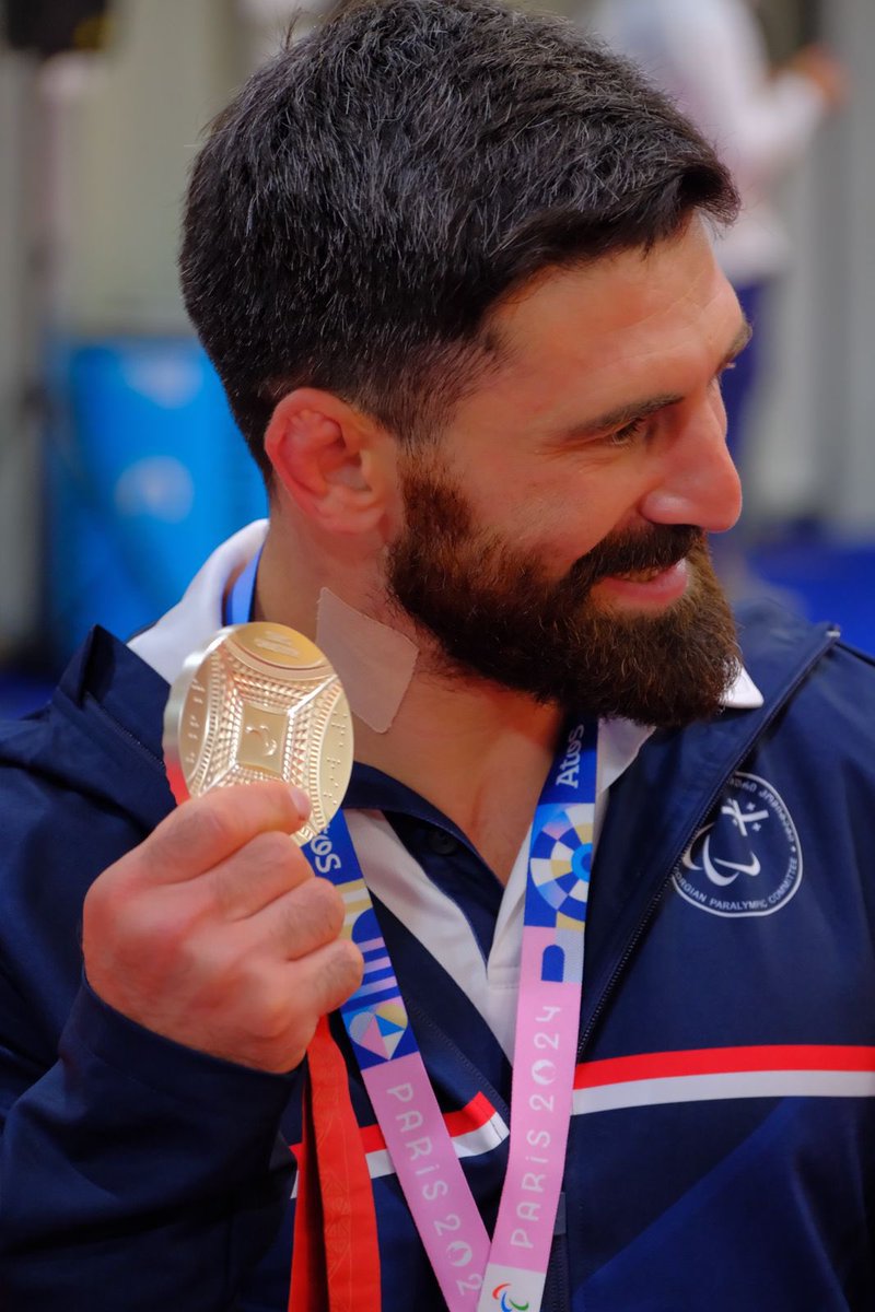 GeorgianParaly1's tweet photo. Giorgi Kaldani, the vice-champion of #Paris2024 🇫🇷 and the 🇬🇪 delegation has 7 medals on the day 9 https://t.co/G9bMOMIils