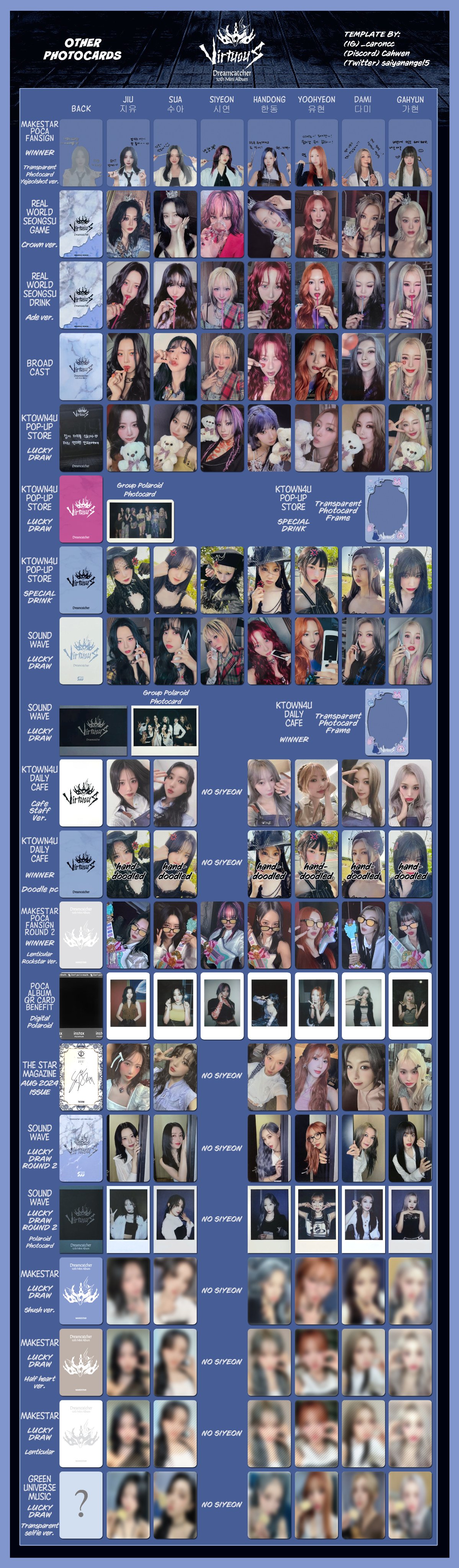 DREAMCATCHER VirtuouS whoop サイン ガヒョン ポスカ DREAMCATCHER VirtuouS whoop サイン ガヒョン ポスカ