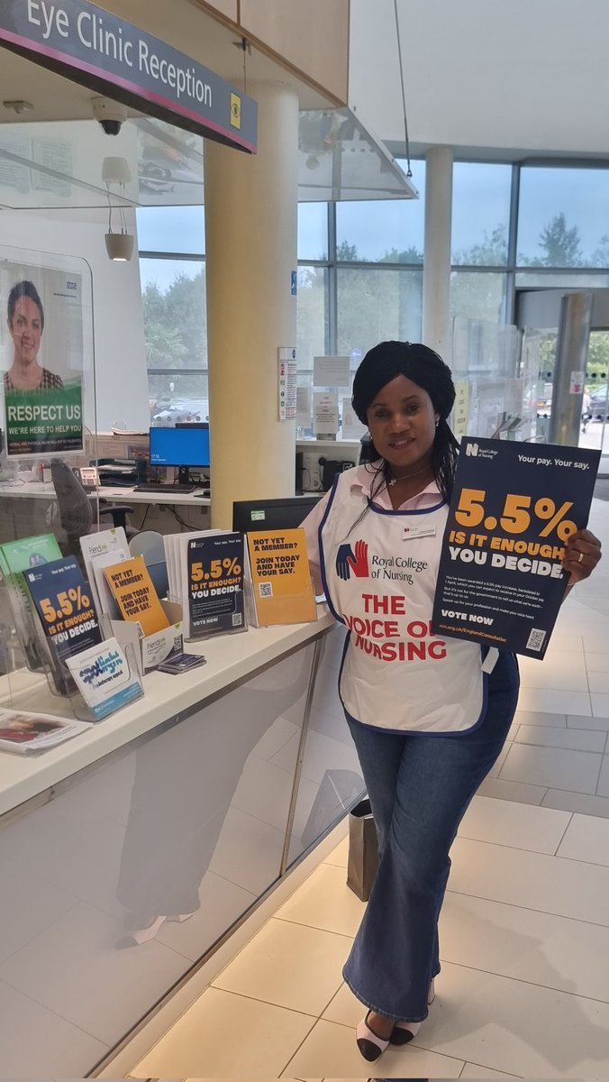 Tell us how you feel about your pay. Your vote matters.  Whichever way you vote,  your 5.5% is already guaranteed. Just Vote and have your say.  <a href="/RCNActivism/">RCNActivism</a> <a href="/RCNEastern/">RCN Eastern</a> <a href="/RCNEssex/">RCN Essex Branch</a> <a href="/theRCN/">The RCN</a> <a href="/RCNNRN/">RCN Newly Registered Nurses</a> <a href="/SouthEastRCN/">South East RCN 💙</a> @RCNMHForum <a href="/RCNLondon/">RCN London</a>
