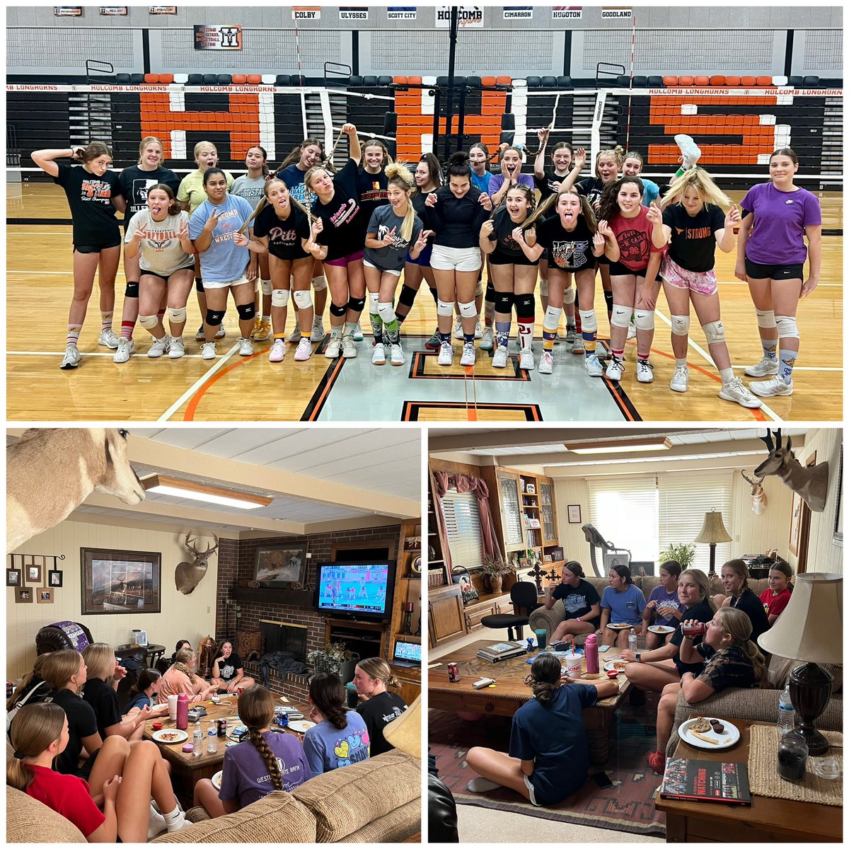 Fun Friday to end our second week - Crazy Hair &amp; Crazy Socks!!!!
Girls finished off the week with a watch party to support our boys playing in Cheney!! 
#FAMILY #LiftWhileYouClimb🧡🖤