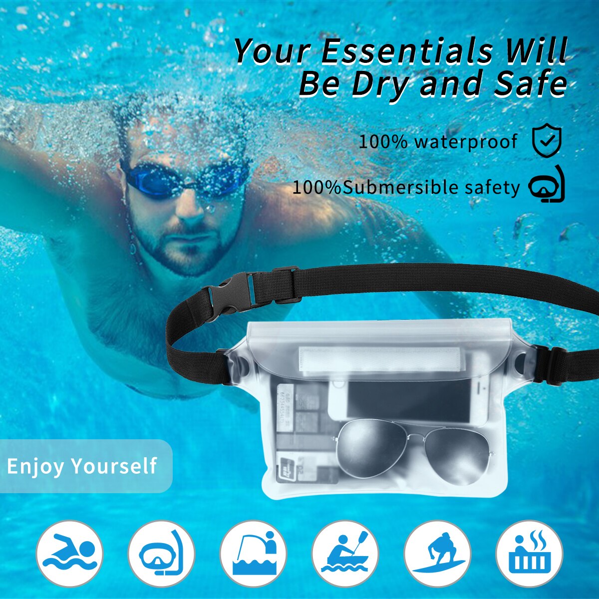 UnicunShop's tweet image. Take your phone for a swim! 🏊‍♀️ Our 2-Pack Waterproof Pouch keeps your valuables dry &amp;amp; safe while you make a splash. 😎  Get yours here: unicun.com/product/2-pack… #waterproofphonepouch #beachessentials #summervibes
