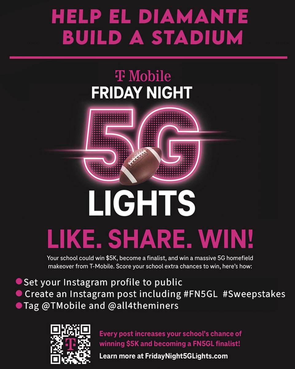 Let’s get that stadium Miners! Use these on all your posts! Doesn’t matter what the post is for. <a href="/tmobile/">T-Mobile</a> <a href="/all4theminers/">El Diamante</a> #fn5gl #sweepstakes