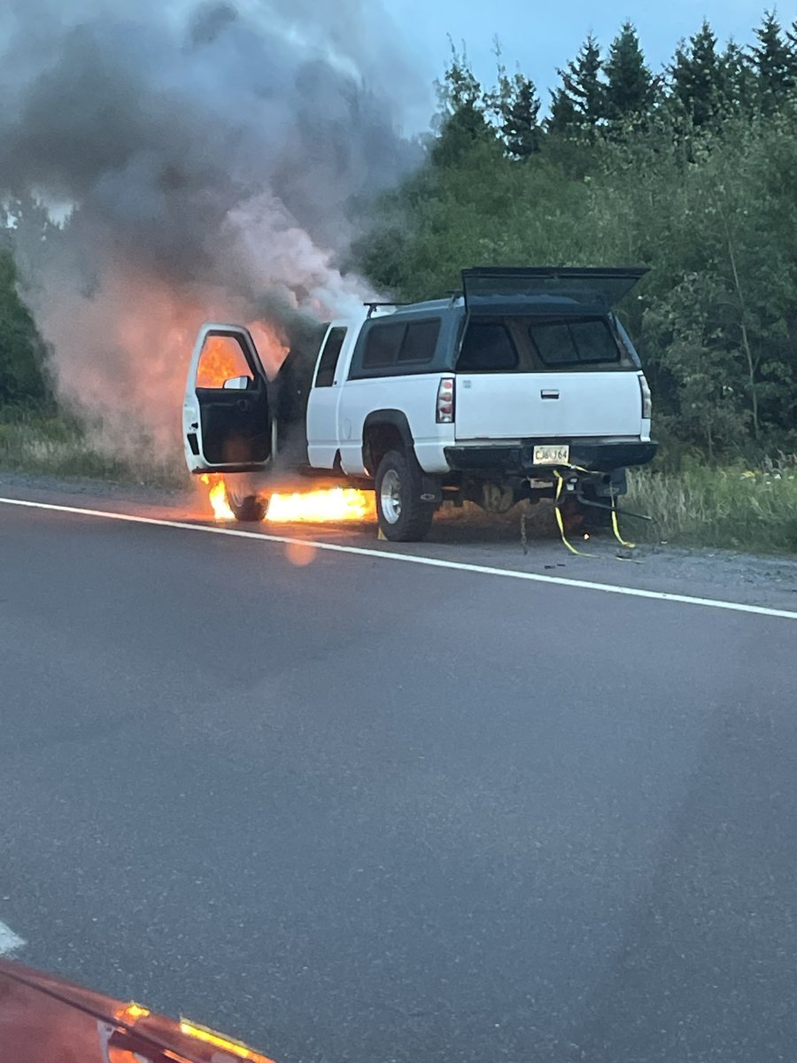Vince MacKenzie (@firechiefvince) on Twitter photo Firefighters in <a href="/towngfw/">Town of Grand Falls-Windsor</a> responded to a truck fire on Trans Canada Highway east of Union St overpass Friday evening which closed the east bound lanes briefly as crews quickly brought fire under control. No injuries. Trailer was separated by quick thinking owner before arrival. Firefighters in <a href="/towngfw/">Town of Grand Falls-Windsor</a> responded to a truck fire on Trans Canada Highway east of Union St overpass Friday evening which closed the east bound lanes briefly as crews quickly brought fire under control. No injuries. Trailer was separated by quick thinking owner before arrival.