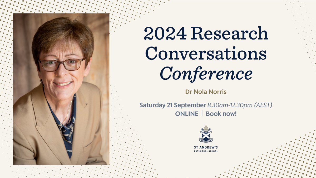 Join us at the 2024 Research Conversations Conference on Sept 21, 8:30-12:30 for Dr. Nola Norris. Her talk, "On the Same Wavelength: Neurodiversity, Memory, Learning, and the Autism Spectrum," explores memory’s role in learning.

Register: buff.ly/44OeoBG #ResCon24