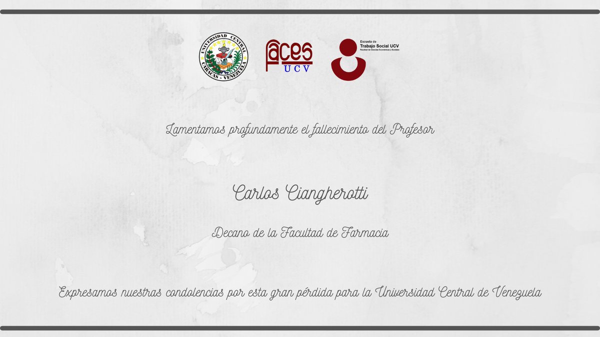 La Universidad está de luto por su partida